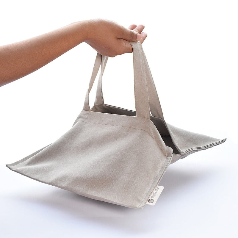 Solid Pot Luck Bag - Beige | Verified Sustainable by Brown Living™