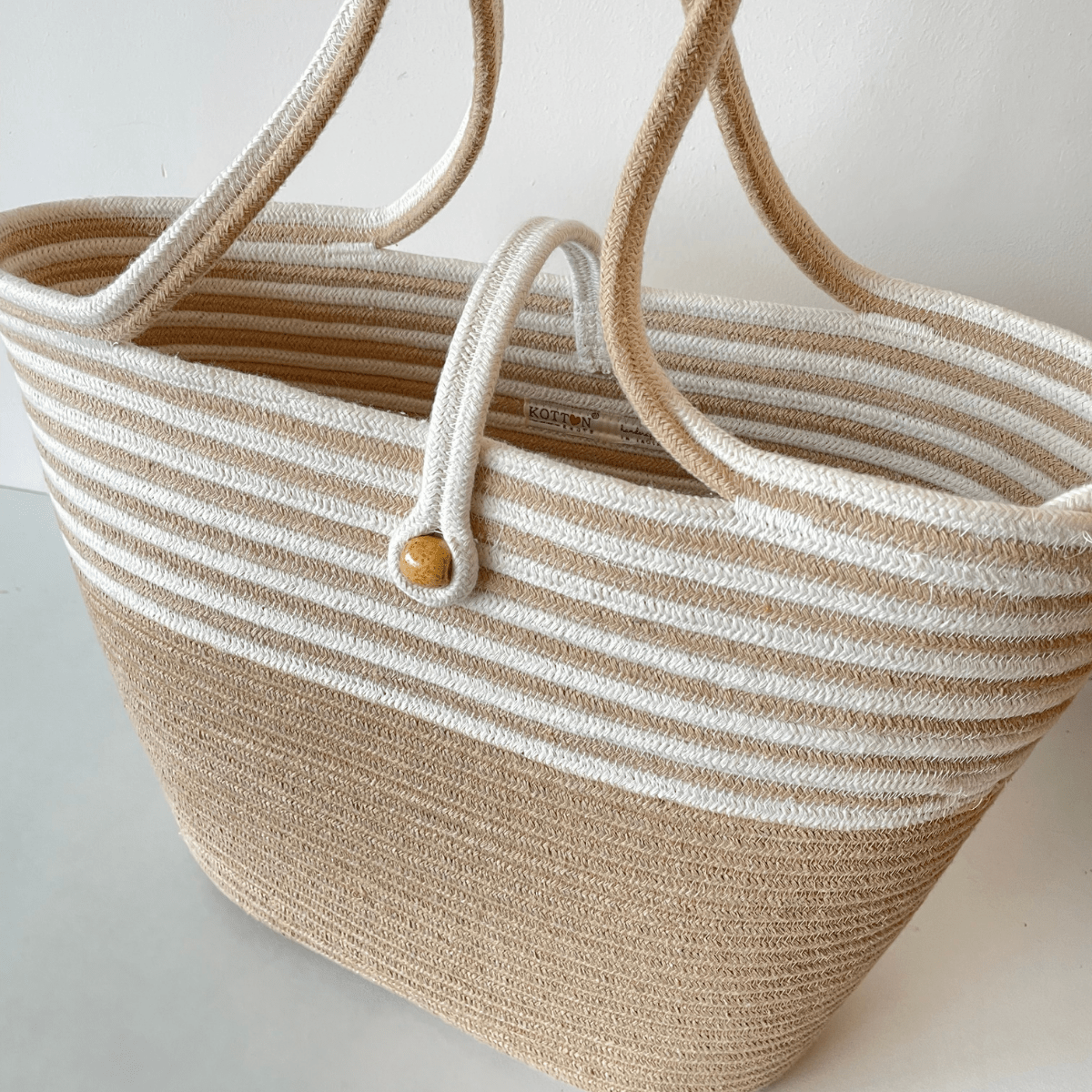 Spiral Pattern Tote Bag | Elegant & Spacious Design | Verified Sustainable by Brown Living™