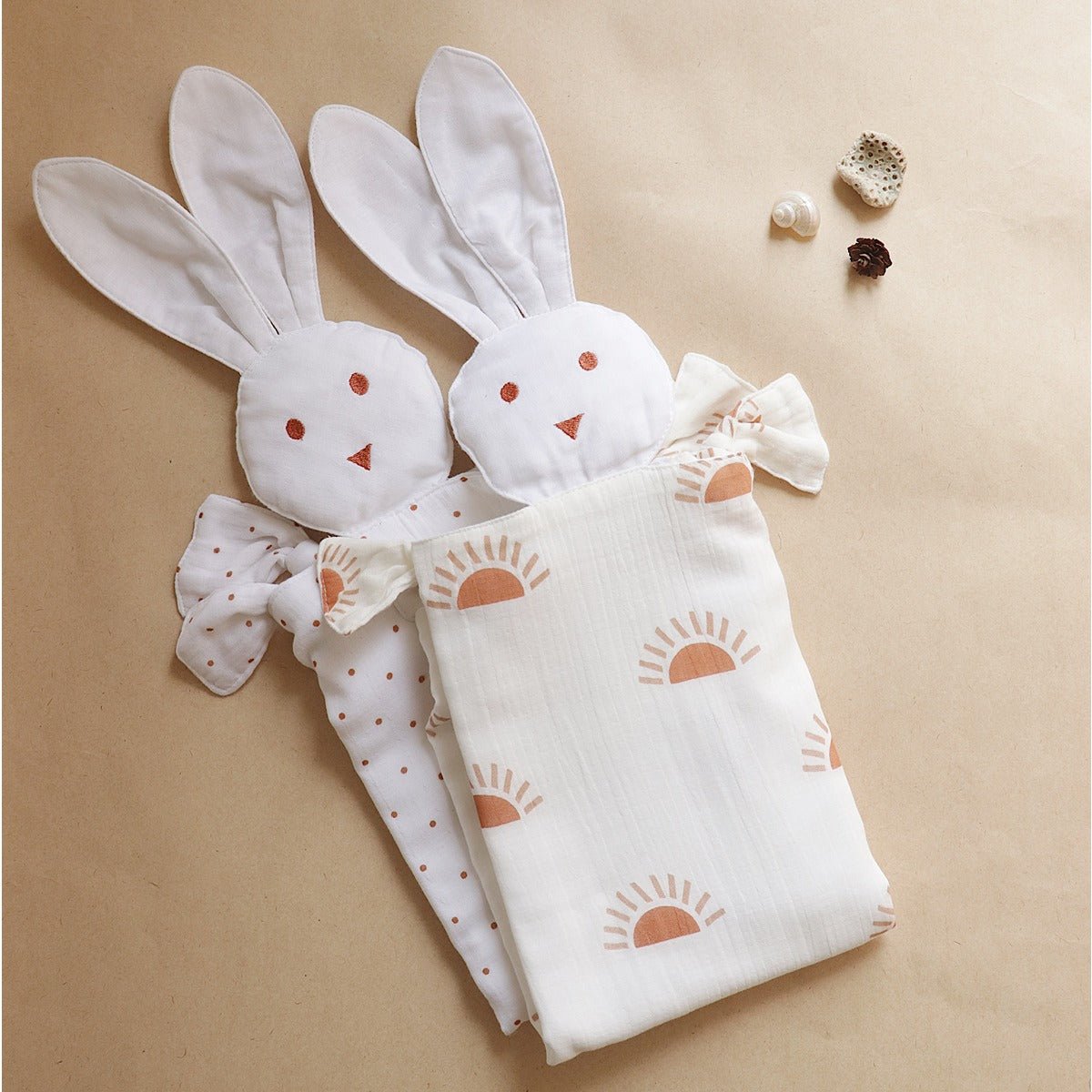 Spottie Dottie Organic Snuggle - Bunny Lovey Toy – Baby Comfort Essential | Verified Sustainable by Brown Living™