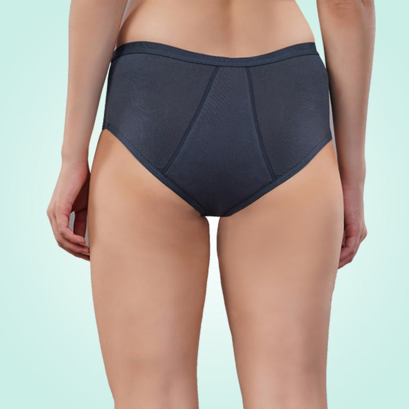 Steel Grey Cotton Period Panty (Hipster) (1 pc) | Verified Sustainable by Brown Living™