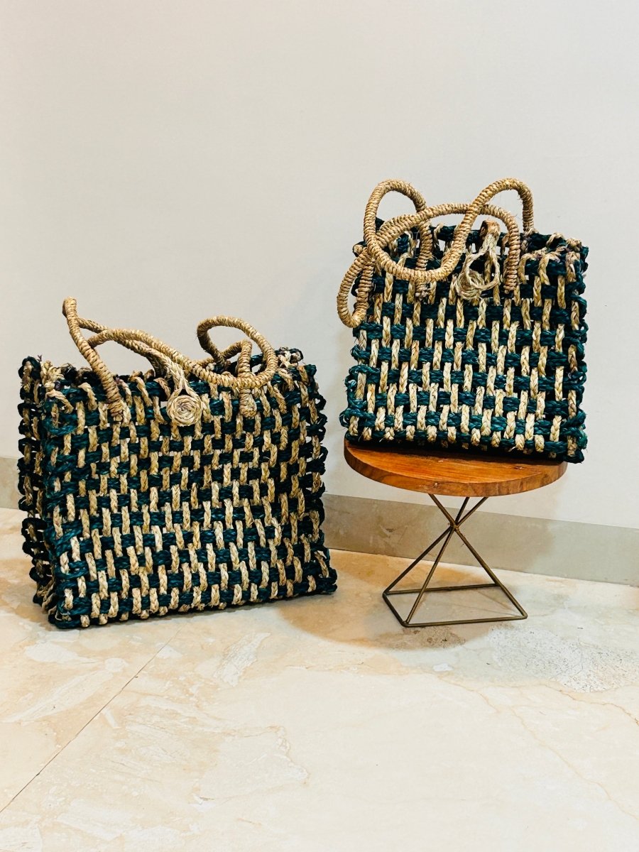 Story Tote – 10” Eco - Friendly Handwoven Tote Organizer | Verified Sustainable by Brown Living™
