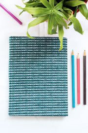 Striped Blue Notebook | Verified Sustainable by Brown Living™