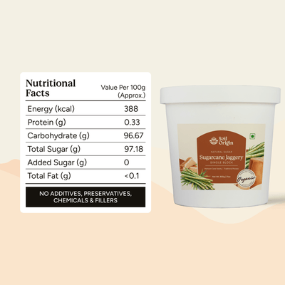 Sugarcane Jaggery Block | Nutrient - Rich | 900g – Seasonings & Spices on Brown Living™. SKU: SOSSJB00G900. Img 4.