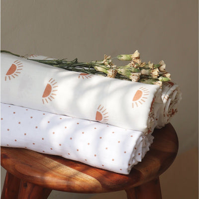 Sunburst Organic Baby Swaddle – Little Cocoon Wrap – Baby Swaddle on Brown Living™. SKU: MM - 01 - 0003. Img 3.