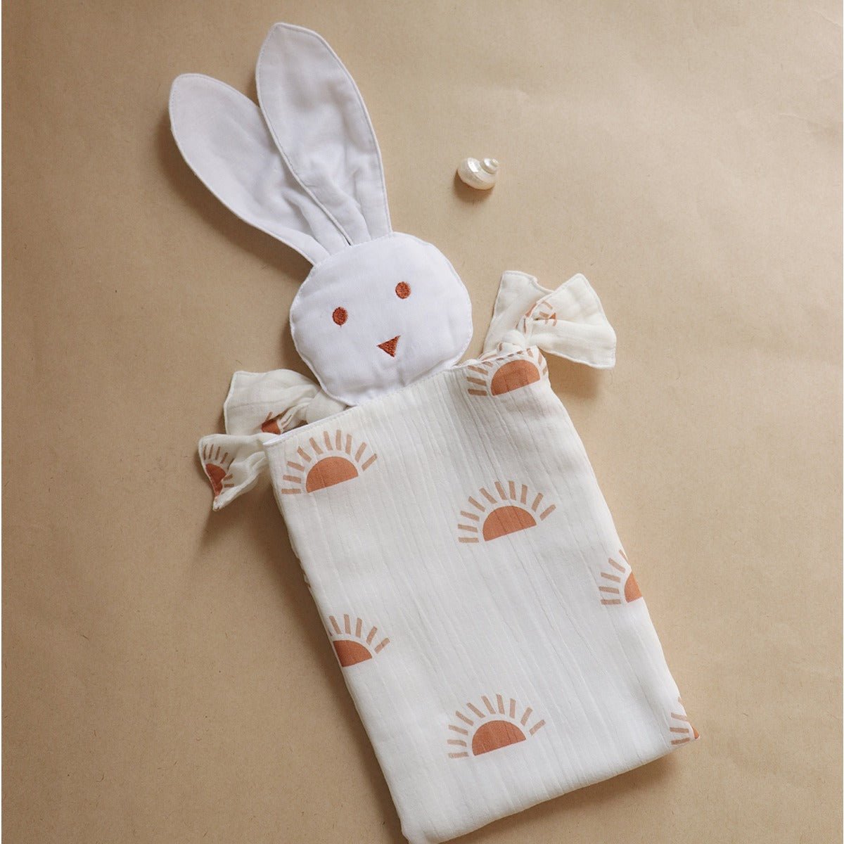 Sunburst Organic Snuggle - Bunny Lovey Toy – Baby Comfort Essential | Verified Sustainable by Brown Living™