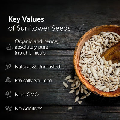 Sunflower Seeds 200g - Organic & Raw – Dried Fruits, Nuts & Seeds on Brown Living™. SKU: 2NS_SS - 2H. Img 2.