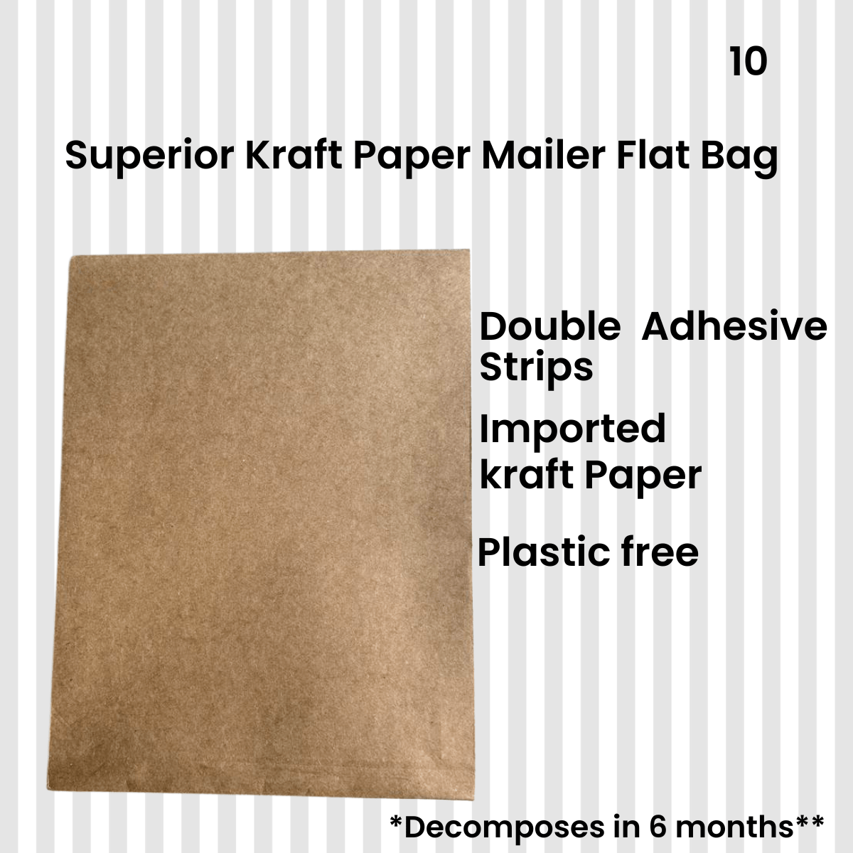 Superior Kraft Paper Mailer Flat Bag | Verified Sustainable by Brown Living™