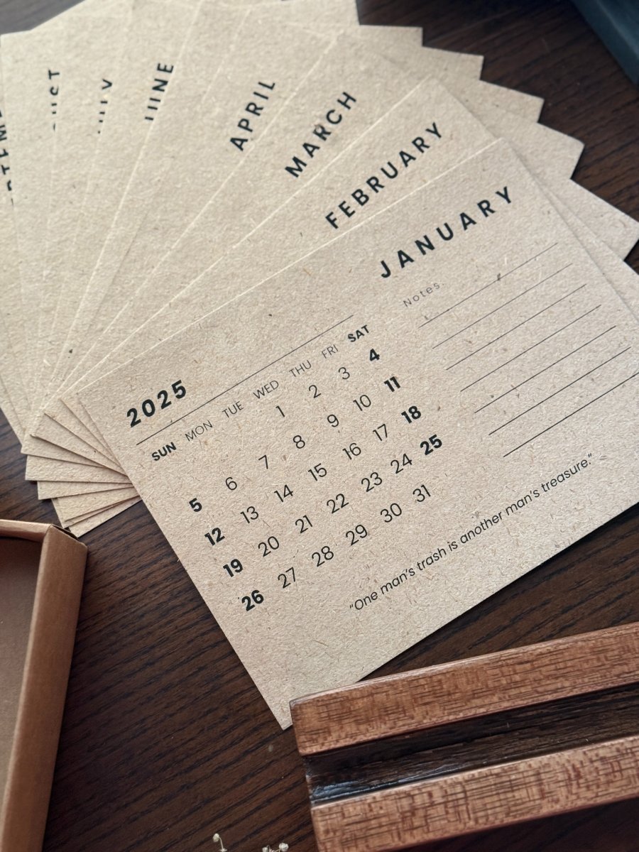 Sustainable Desk calendar 2025 | Verified Sustainable by Brown Living™