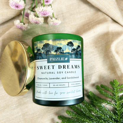 Sweet Dreams Scented Candle | Pure Soy Wax | Chamomile, Lavender & Sandalwood Essential Oils | Verified Sustainable by Brown Living™