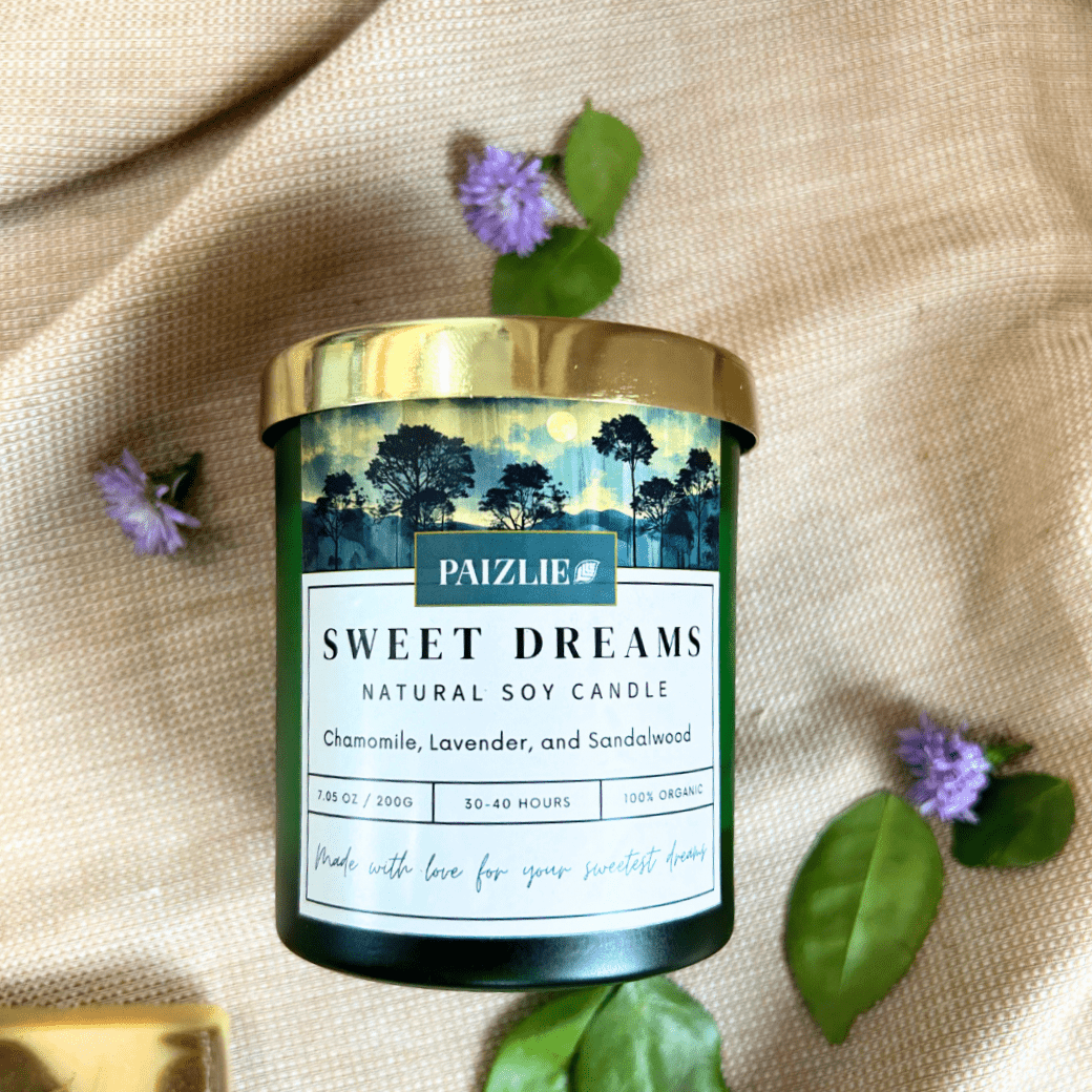 Sweet Dreams Scented Candle | Pure Soy Wax | Chamomile, Lavender & Sandalwood Essential Oils | Verified Sustainable by Brown Living™