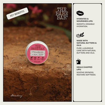 Sweet Strawberry Lip Balm for Smooth Lips - 10g – Lip Balms on Brown Living™. SKU: 8904448007824. Img 2.