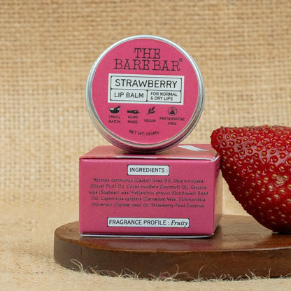 Sweet Strawberry Lip Balm for Smooth Lips - 10g | Verified Sustainable by Brown Living™