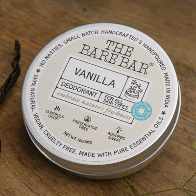 Sweet Vanilla Deodorant for Gentle All - Day Protection – Deodorant by The Bare Bar available on Brown Living™. 100gm . SKU: 8904448007664. Img 9.