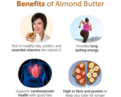 Sweetened Almond Butter 200g - Organic & Crunchy – Jams & Spreads on Brown Living™. SKU: 1DS_ABCS - 2H. Img 4.
