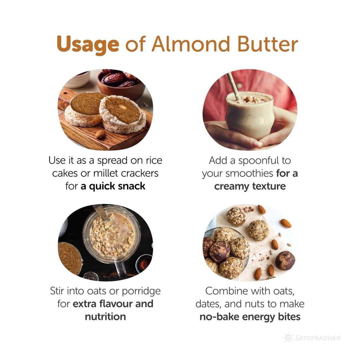 Sweetened Almond Butter 200g - Organic & Crunchy | Verified Sustainable by Brown Living™