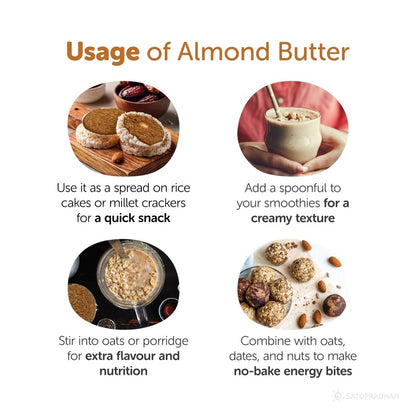 Sweetened Almond Butter 200g - Organic & Crunchy | Verified Sustainable by Brown Living™