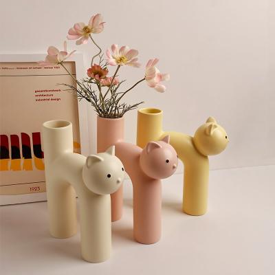 Tabular Cat Flower - Vanilla Ice Decorative Piece | Verified Sustainable by Brown Living™