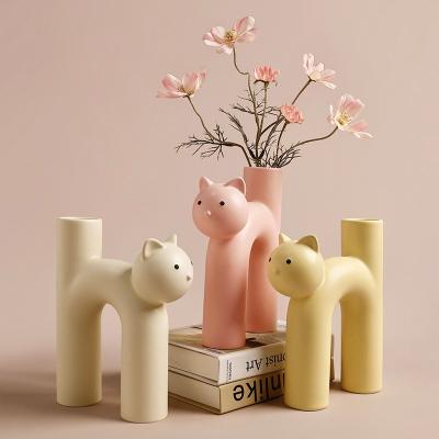 Tabular Cat Flower - Vanilla Ice Decorative Piece | Verified Sustainable by Brown Living™
