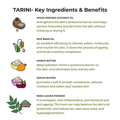 Tarini Cold Process Soap (Neem + Peppermint) | All Skin types | Verified Sustainable by Brown Living™