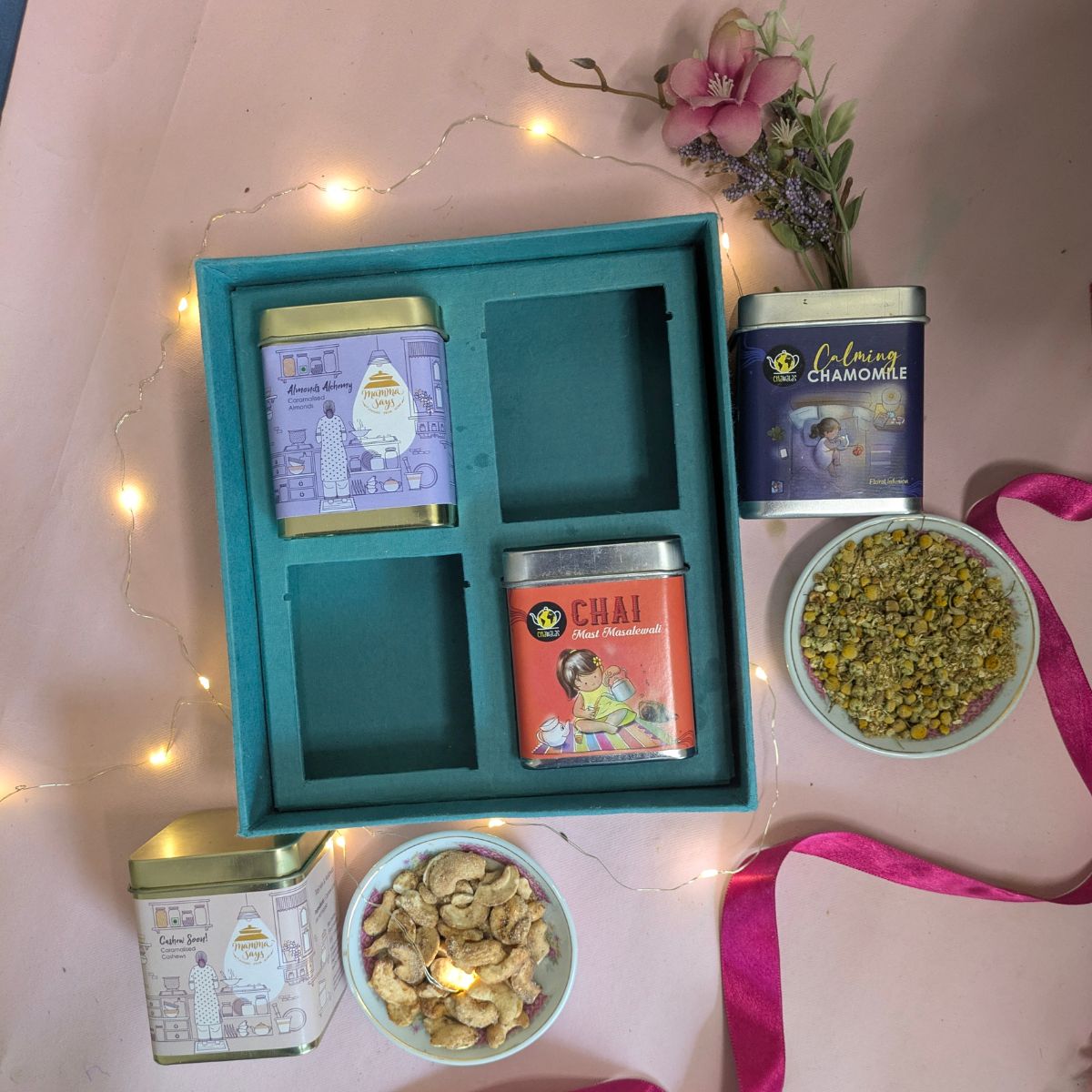 Tea & Dry Fruit Gift Box – Masala Chai & Sweet Cashews | Verified Sustainable by Brown Living™