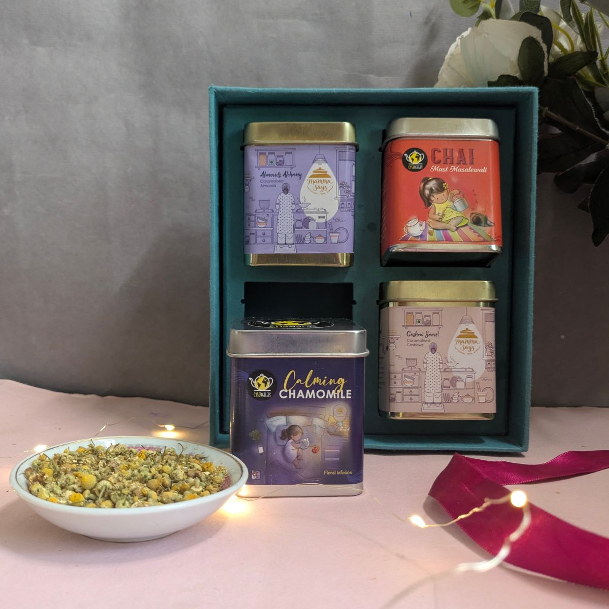 Tea & Dry Fruit Gift Box – Masala Chai & Sweet Cashews | Verified Sustainable by Brown Living™