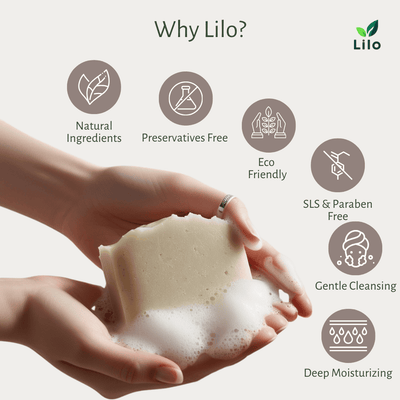 Tea Tree Charcoal Bar Soap for Oily Skin with Honey & Kokum – Body Soap on Brown Living™. SKU: S10005. Img 4.