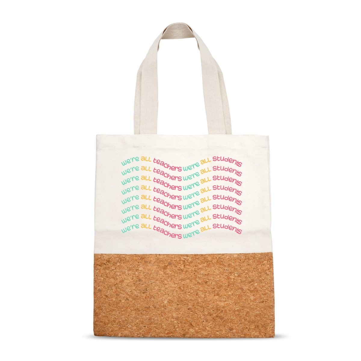 Teachers And Students Cork And Canvas Tote Bag – Tote Bag by The Cork Studio available on Brown Living™. . SKU: TCS - 49. Img 1.
