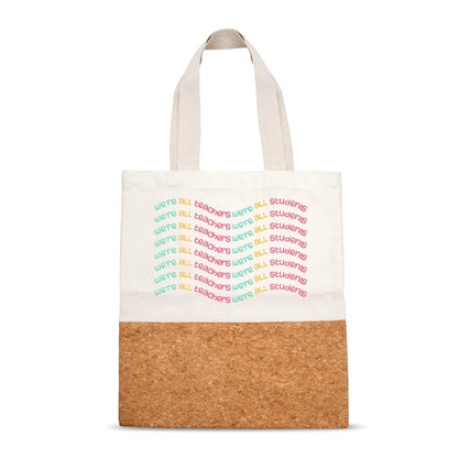 Teachers And Students Cork And Canvas Tote Bag – Tote Bag by The Cork Studio available on Brown Living™. . SKU: TCS - 49. Img 1.