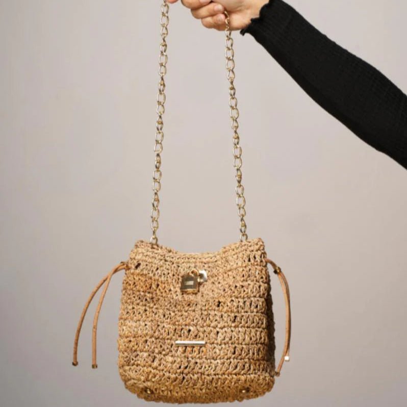 The Iconic Constellation Bracelet Cum Mini Bucket Bag (Navy Blue) – Womens Handbag by Foret available on Brown Living™. . SKU: BBA - ICBR - CR. Img 1.