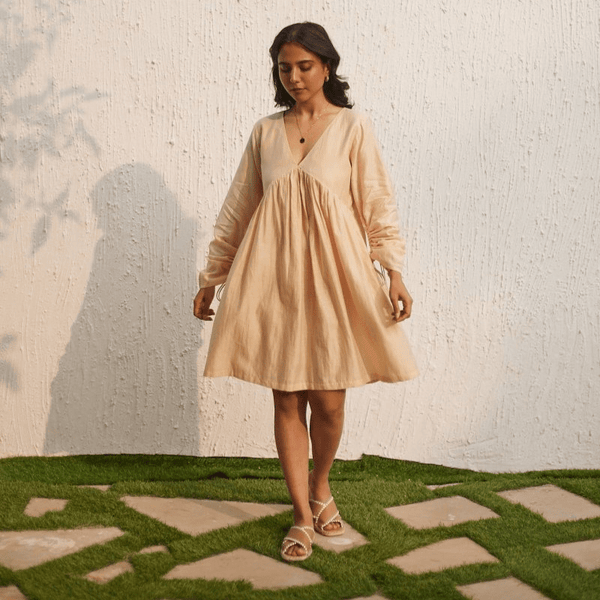 The Shard Shift Dress - Beige | Verified Sustainable by Brown Living™