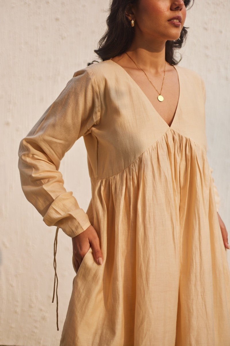 The Shard Shift Dress - Beige | Verified Sustainable by Brown Living™