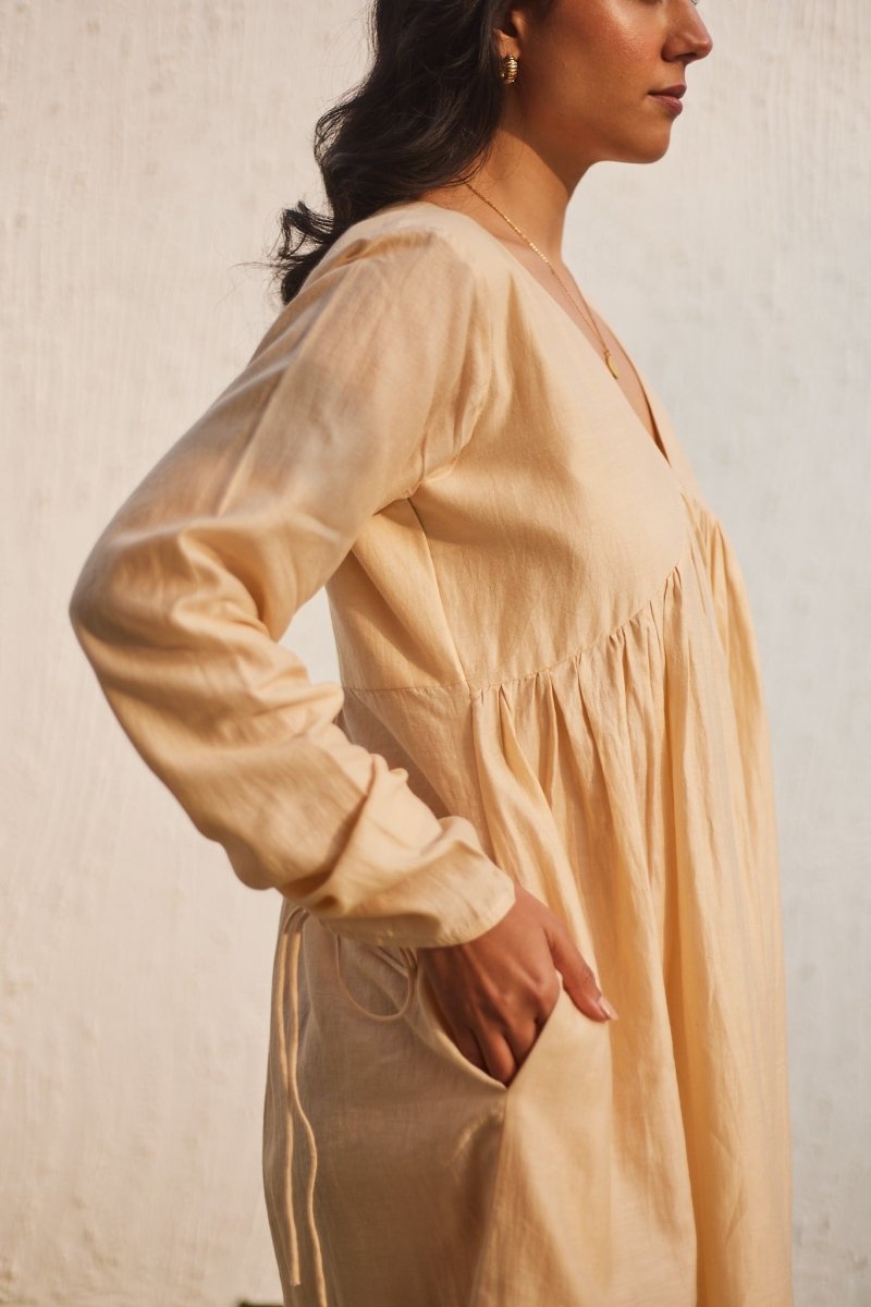 The Shard Shift Dress - Beige | Verified Sustainable by Brown Living™