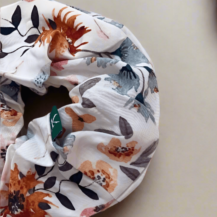 Tiny Floral Printed Scrunchies | Verified Sustainable by Brown Living™