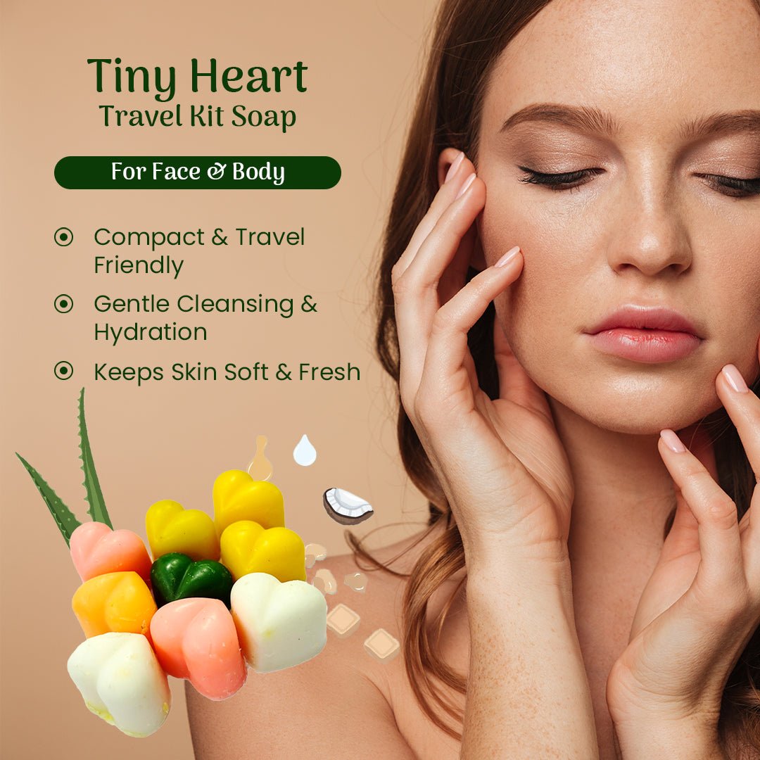 Tiny Hearts Travel Kit Soaps pack of 10 | Verified Sustainable by Brown Living™