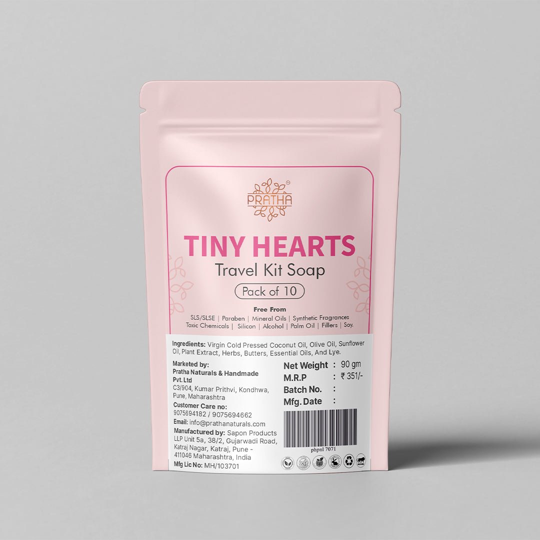 Tiny Hearts Travel Kit Soaps pack of 10 | Verified Sustainable by Brown Living™