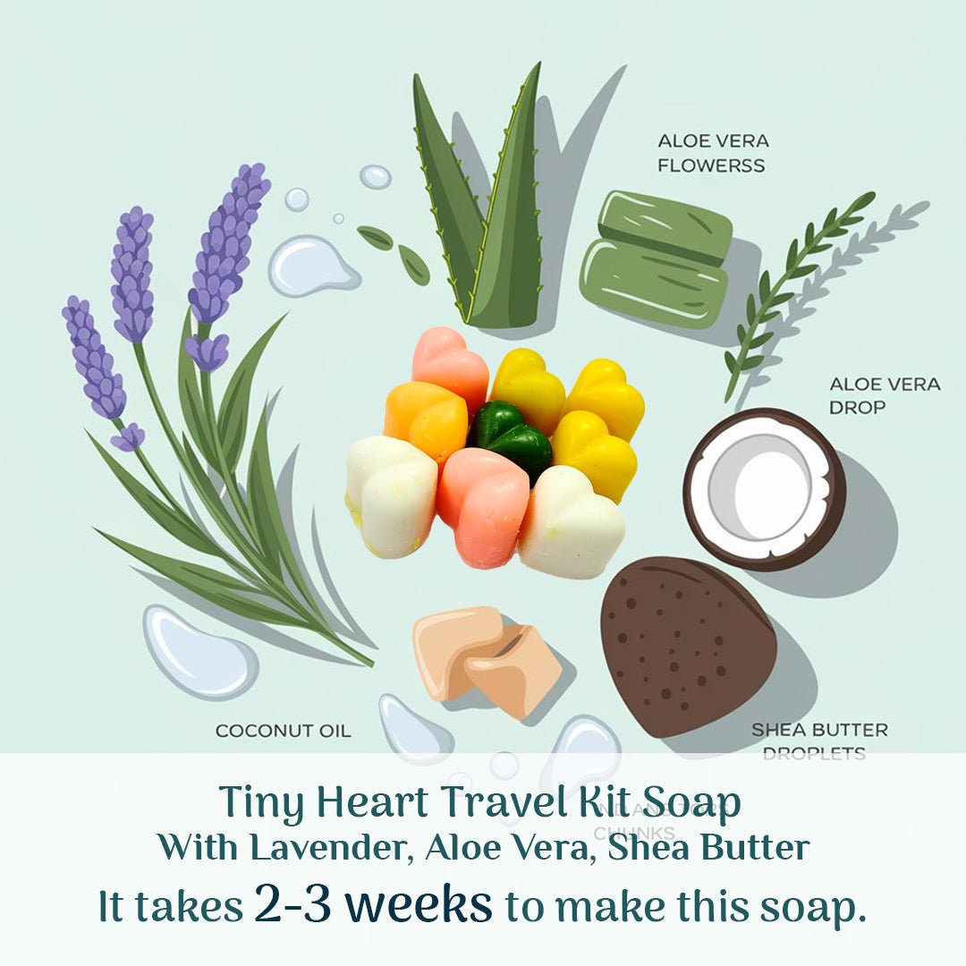 Tiny Hearts Travel Kit Soaps pack of 10 | Verified Sustainable by Brown Living™