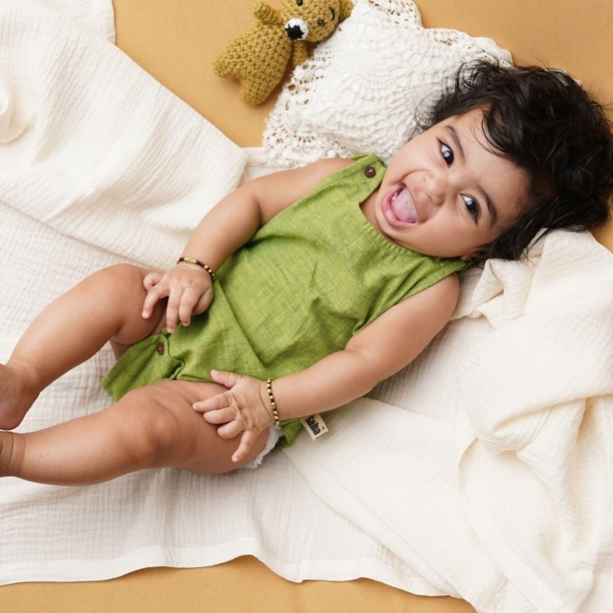 Tiny Sprout : Unisex Baby Romper | Verified Sustainable by Brown Living™