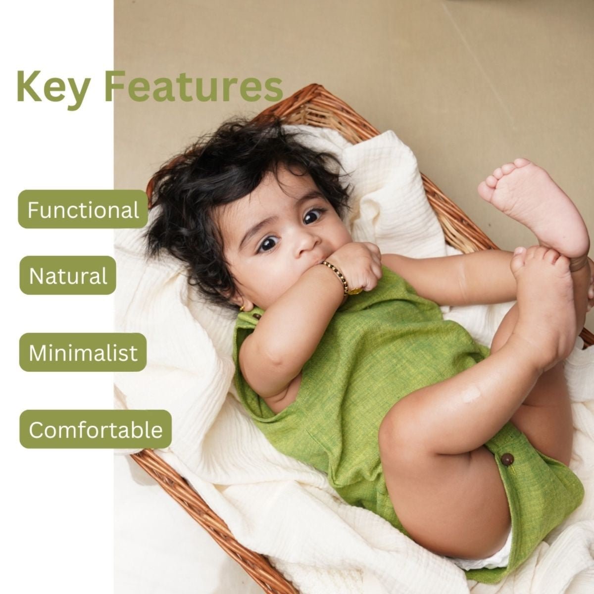Tiny Sprout : Unisex Baby Romper | Verified Sustainable by Brown Living™