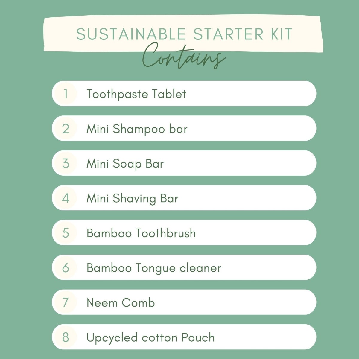 Sustainable Toiletries Travel Kit for Beginners | Verified Sustainable by Brown Living™