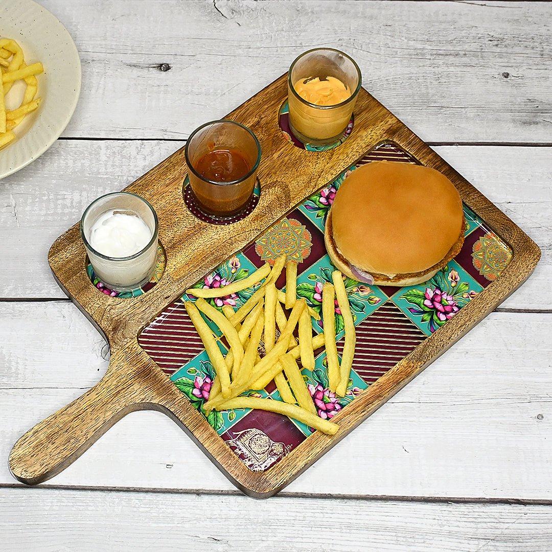 Traditional Rajasthani Mango Wood Platter | Verified Sustainable by Brown Living™