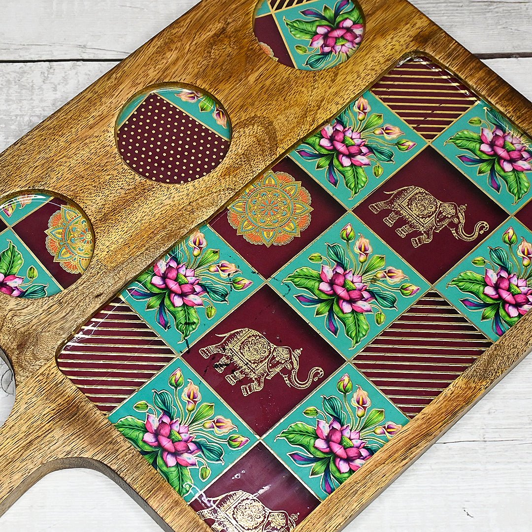 Traditional Rajasthani Mango Wood Platter | Verified Sustainable by Brown Living™