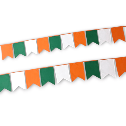 Tricolour bunting, Independence /Republic Day Bunting Swallow Tail | Verified Sustainable by Brown Living™