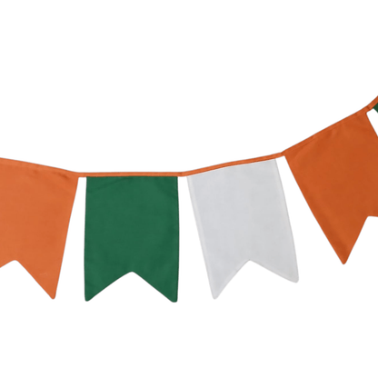 Tricolour bunting, Independence /Republic Day Bunting Swallow Tail | Verified Sustainable by Brown Living™