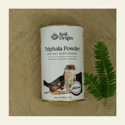 Triphala Powder | Gut Health | 100g – Health & Energy Drinks on Brown Living™. SKU: SOS0TP00G100. Img 6.