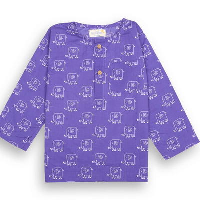 100% Cotton Trunk Tales Kids Kurta & Pants Set – Kids Nightwear on Brown Living™. SKU: TTS23H1. Img 6.