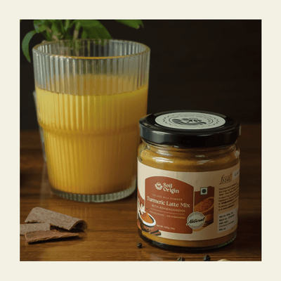 Turmeric Latte Mix | With Ashwagandha | Antioxidants | 100g – Health & Energy Drinks on Brown Living™. SKU: SOS0TLM0G100. Img 5.