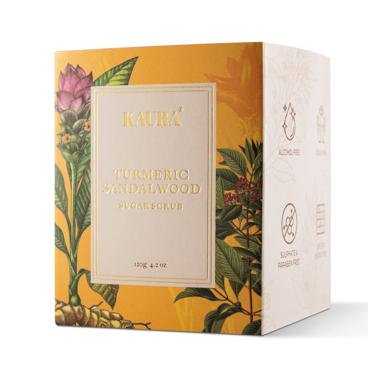 Turmeric & Sandalwood Sugar Scrub for Glowing Skin – 120g | Verified Sustainable by Brown Living™