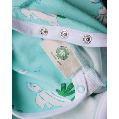 Turtles Organic Baby Kimono Onesie – Soft Cotton Newborn Romper – Kids Onesies on Brown Living™. SKU: AC - 02 - 0001/0 - 3M. Img 5.