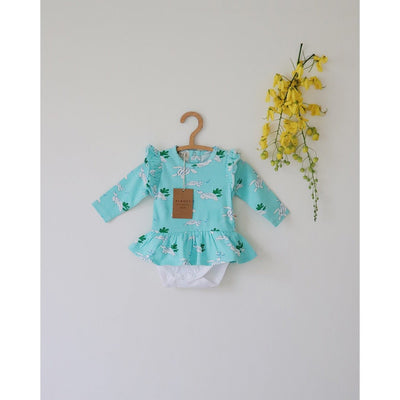 Turtles Organic Peplum Baby Onesie – Stylish & Soft Cotton – Kids Onesies on Brown Living™. SKU: AC - 02 - 0004/0 - 3M. Img 5.