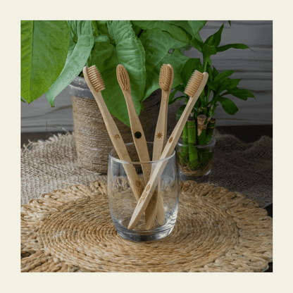 Ultra Soft Bamboo Toothbrush | Eco - Friendly & Anti - Bacterial | Verified Sustainable by Brown Living™